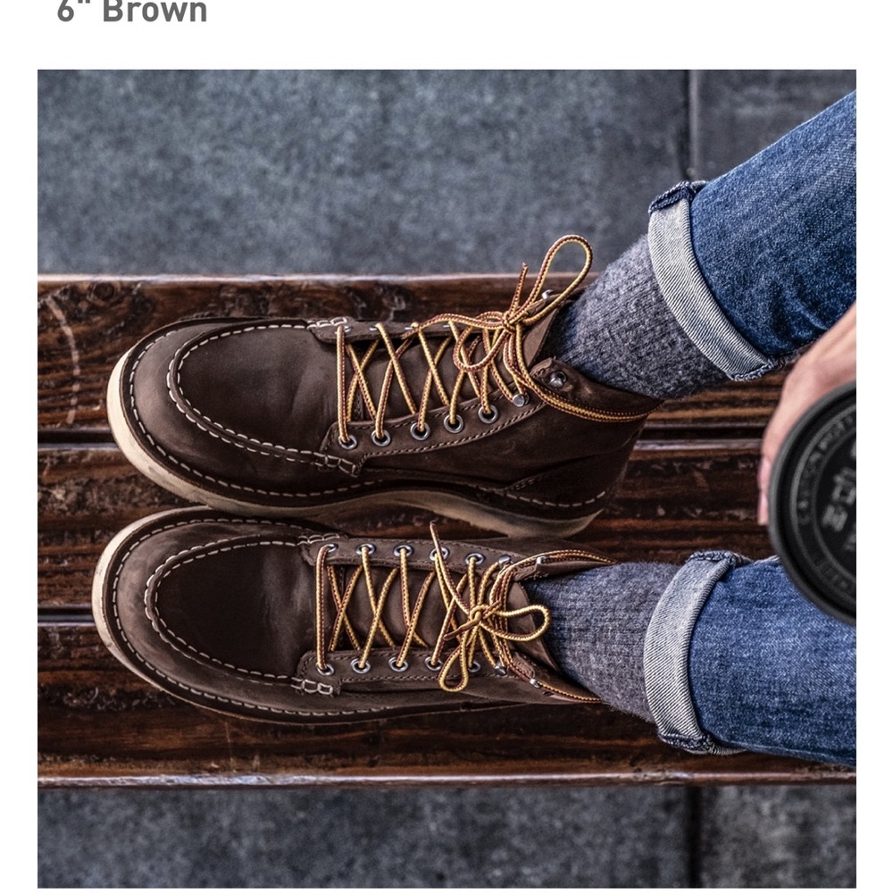 Danner Women's Brown Leather Boots with Red Laces - Bull Run Moc Toe